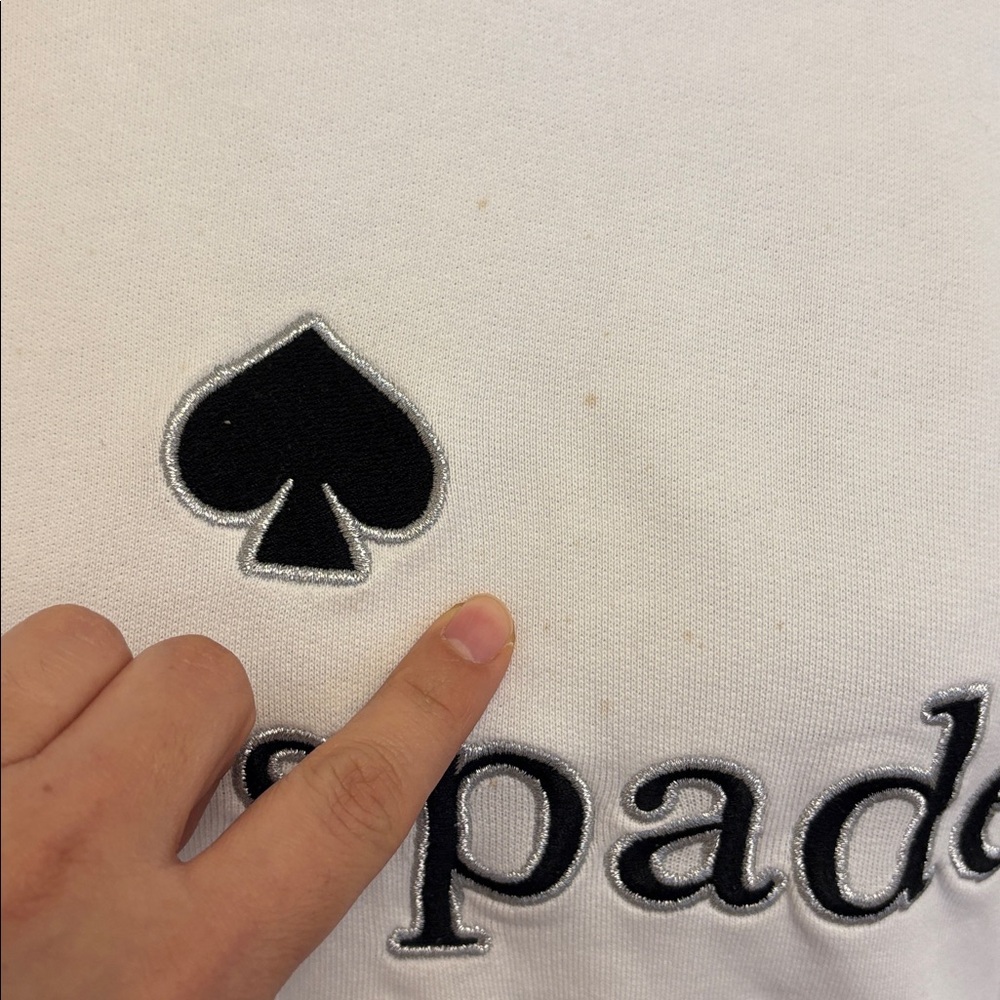 Kate Spade Cream Sweatshirt with Black Logo - Picture 5 of 6